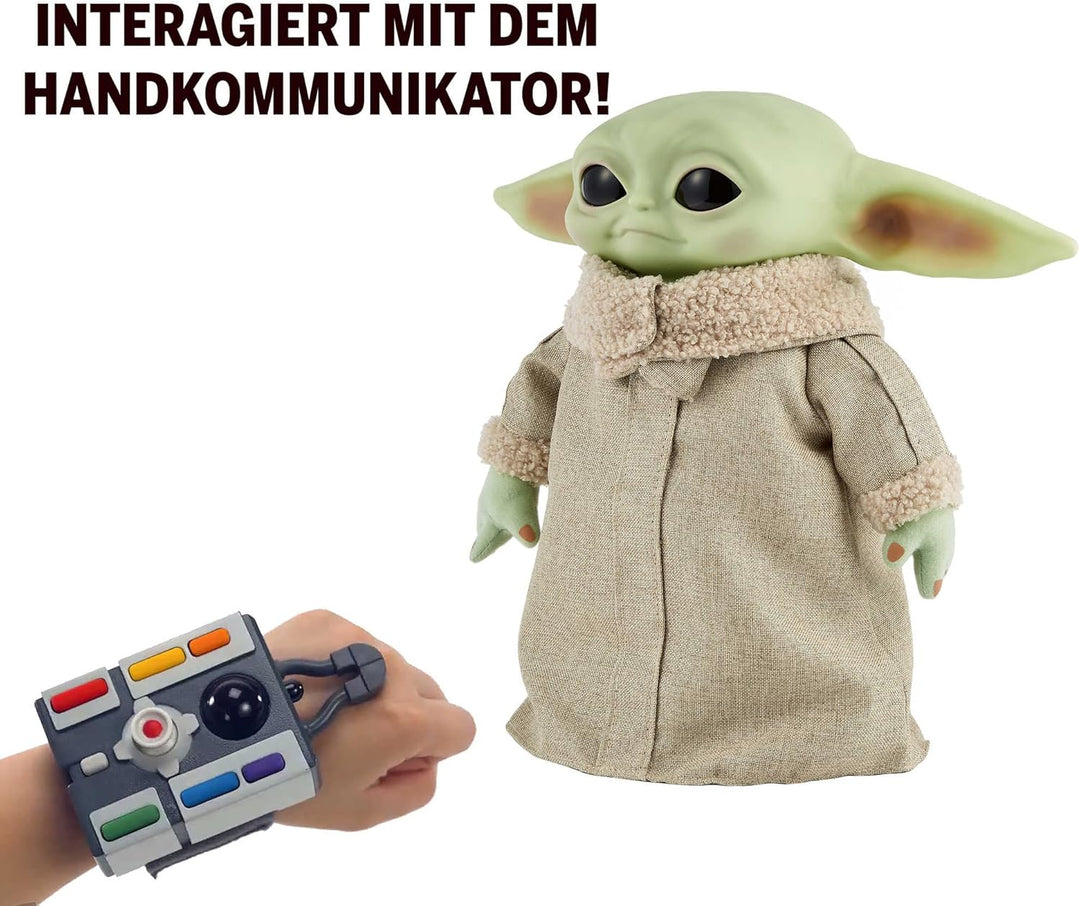 Mattel Disney Star Wars Spielzeug, The Child Plüschfigur, aus 'The Mandalorian', interagierend, mit
