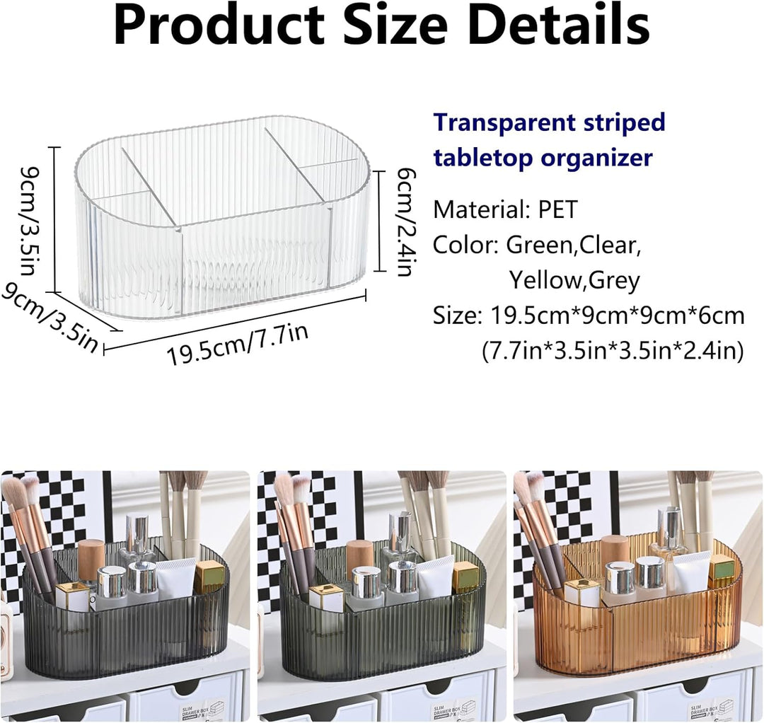 DASITON Make up Kosmetik Organizer,Pinsel Organizer mit 5 Fächern,Acryl Kosmetik Aufbewahrung mit Gr