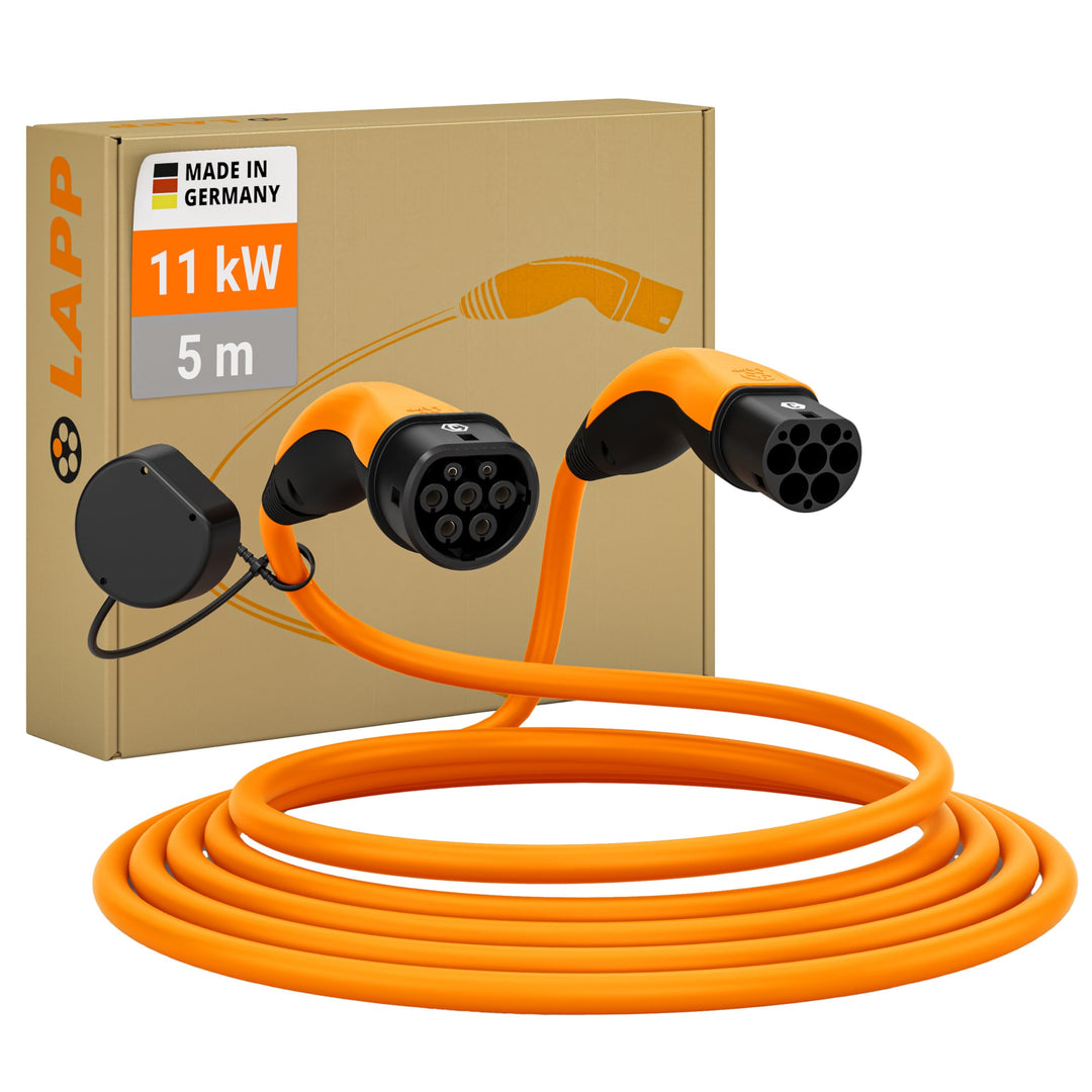 Lapp Mobility Helix Typ 2 Ladekabel 11 kW/Selbstaufrollend / 20 A / 3-Phasig/E-Auto Ladekabel/Mode 3