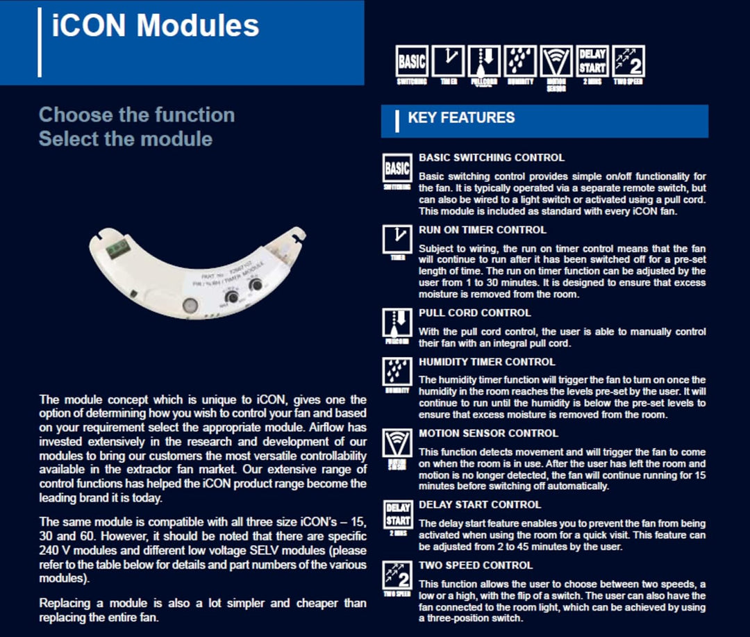 Airflow iCON Timermodul für 240 V-Lüfter