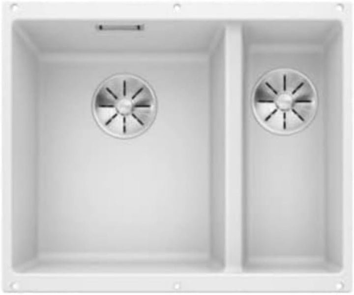 BLANCO SUBLINE 340/160-U | SILGRANIT weiss | Einbauart: Unterbau | Hauptbecken links | ohne Ablauffe