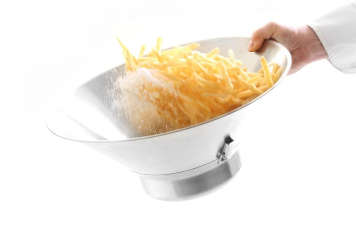 HENDI Frittierseiher, mit stabilem Edelstahlgrif und abnehmbarem Restebehälter, Pommes, ø410x(H)170m