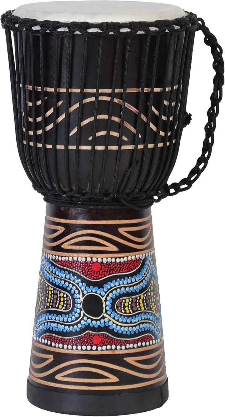 20cm Djembe Bongo Drum Trommel für kleine Kinder Handarbeit mit einen Buntes Muster Bemalt (Klein Ki