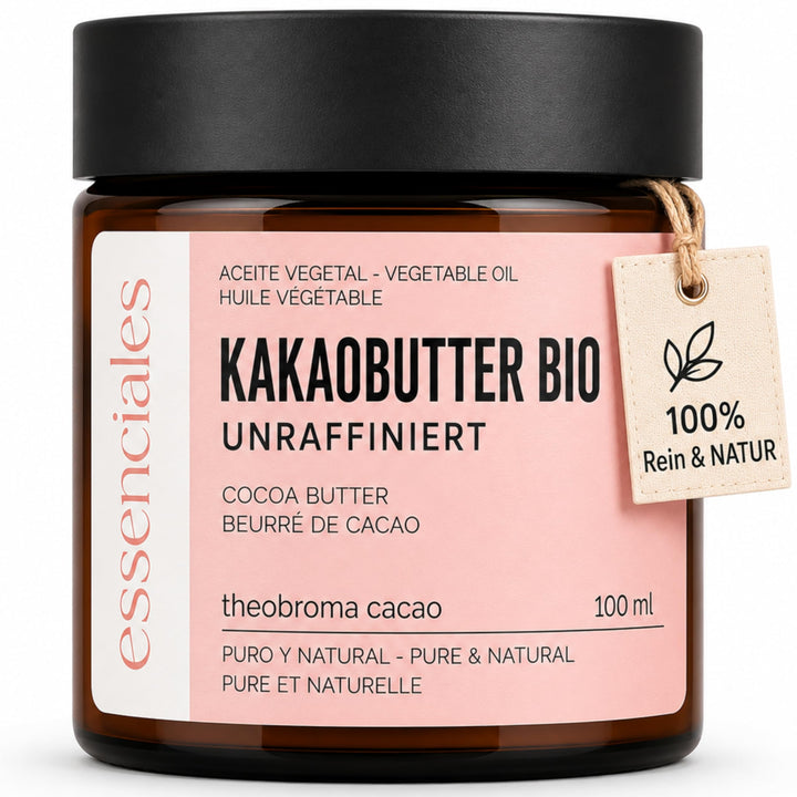 Kakaobutter Bio Nativ Kaltgepresst Theobroma Cacao Butter Natürlich Reine Pflege Haut Haar Körper Li