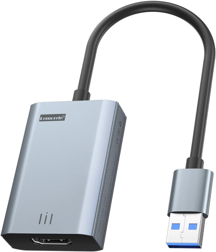 Lemorele USB zu HDMI Adapter für MacBook Air/Pro/Mini, 1080P@60Hz USB auf HDMI für Mac Unterstützt M