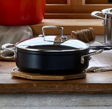 Le Creuset Aluminium-Antihaft Schmorpfanne mit Glasdeckel, 28 cm, 51113280010500, 28 cm