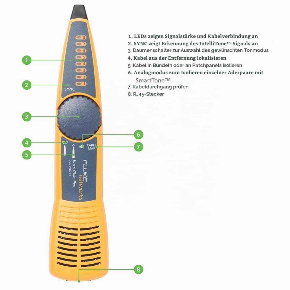 Fluke Networks IntelliTone Pro200-Sonde (MT-8200-63A) Digital, Digital