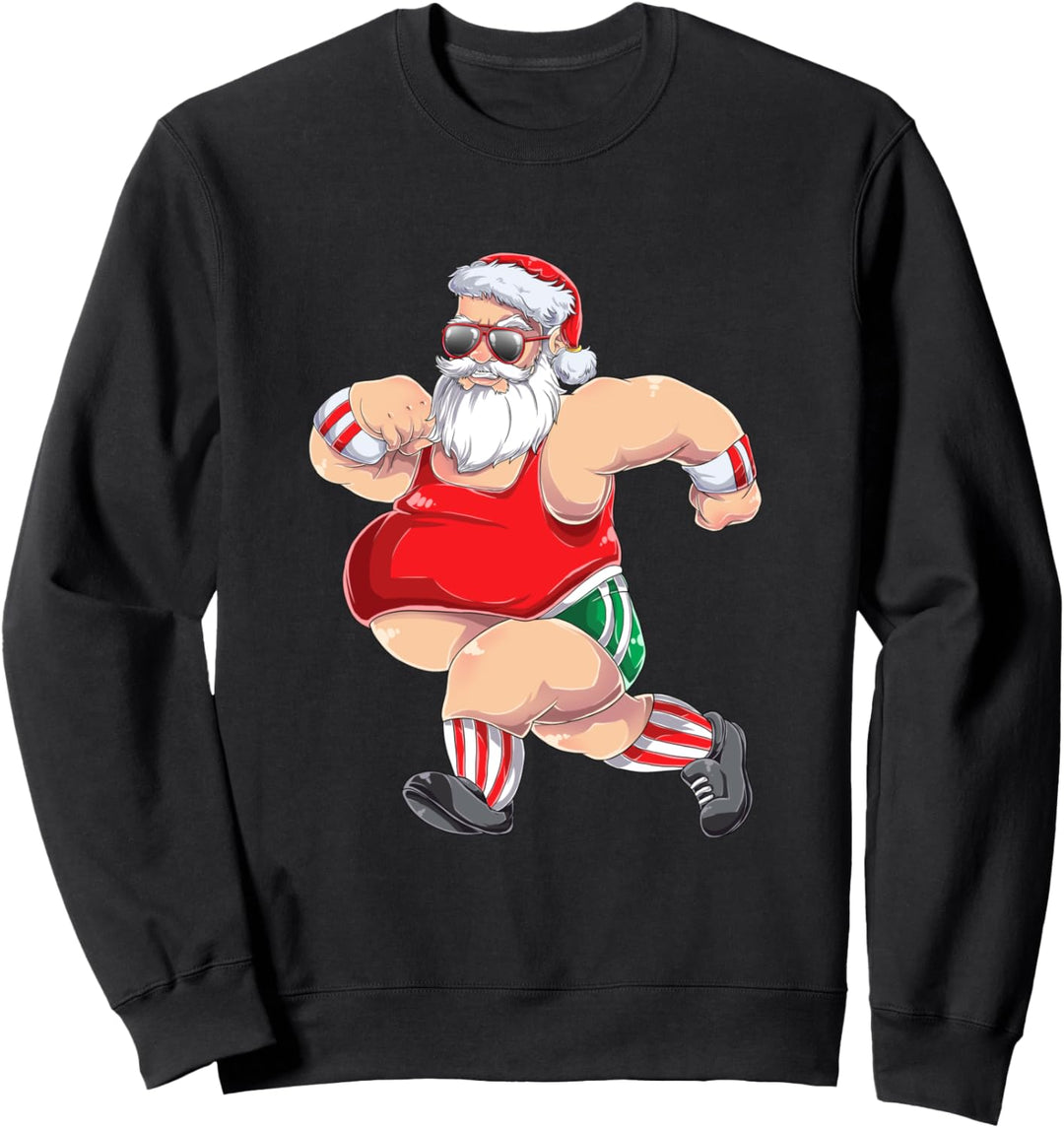 Santa Claus Joggen Weihnachten Laufen Jogging Jogger Sweatshirt