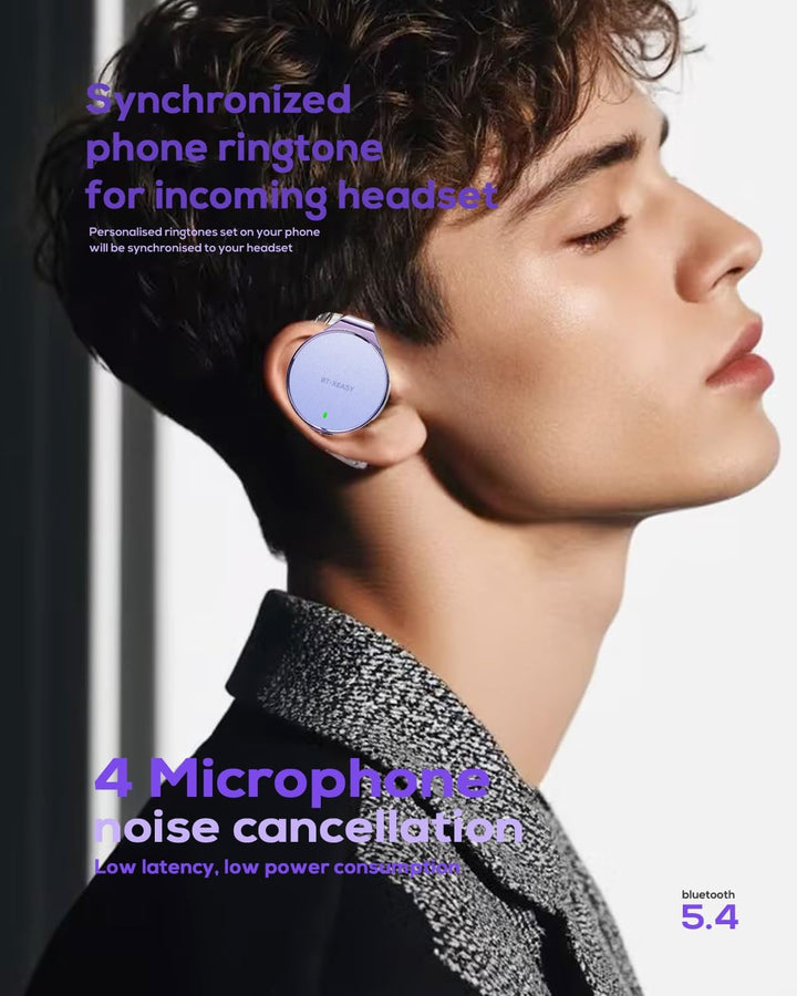 On Ear Kopfhörer Bluetooth 5.4, Open Ear Kopfhörer Kabellos Bluetooth Geräuschunterdrückung, Wassert