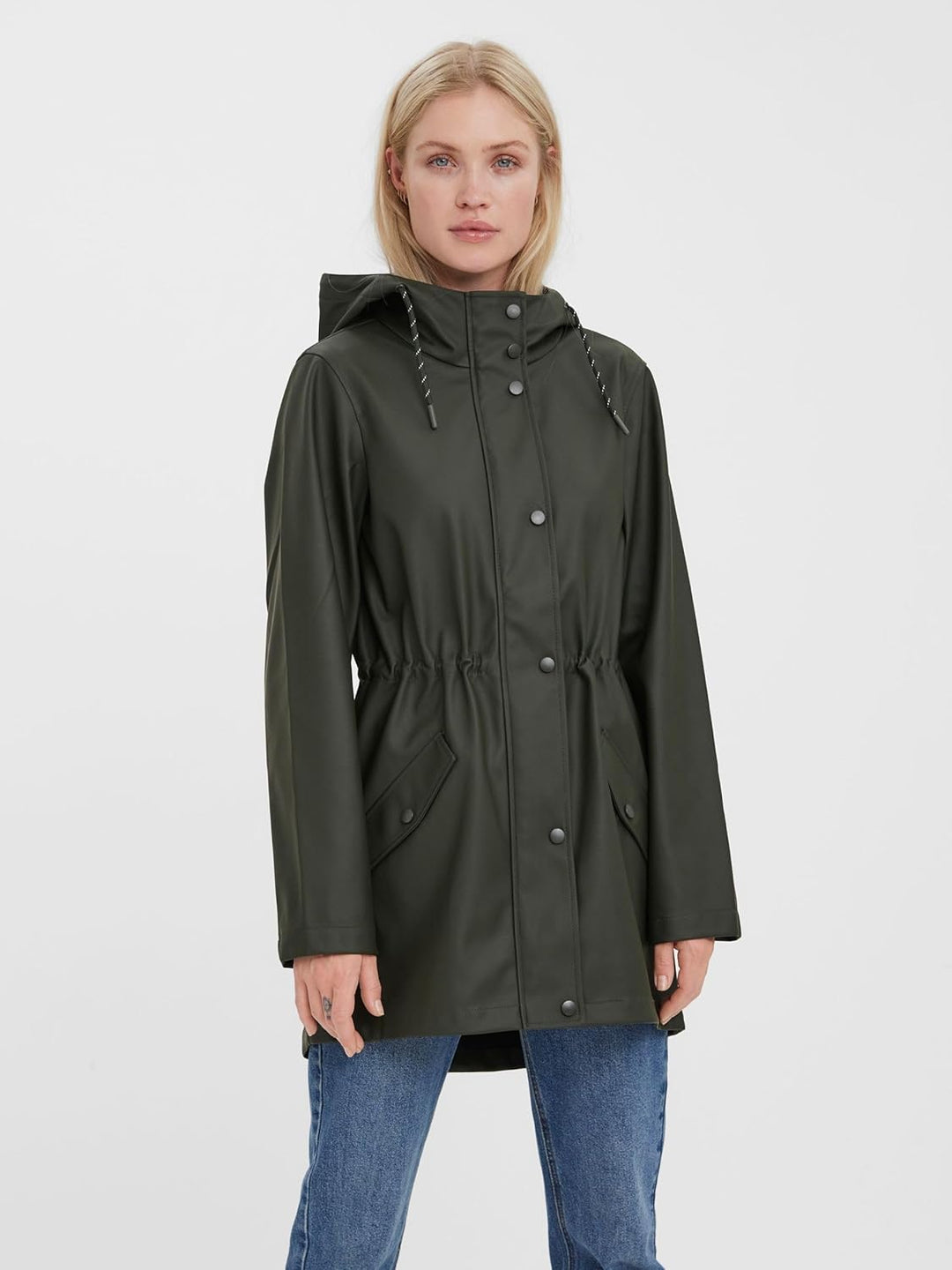 VERO MODA Damen Vmmalou Coated Jacket Noos XS Tall Peat, XS Tall Peat