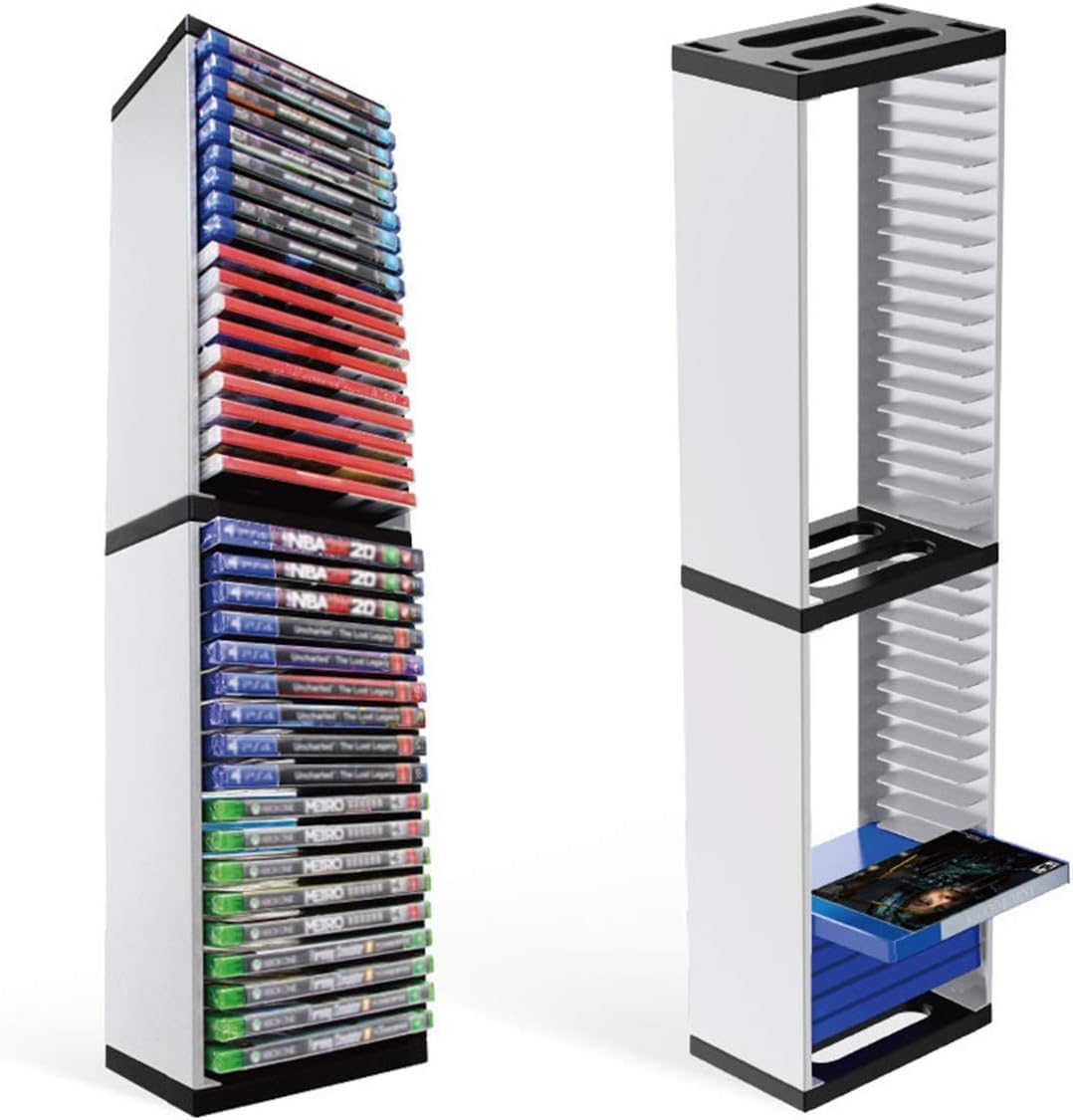 Queen.Y Game Disc Box Lagerregalhalter Hochwertige Qualität Langlebig für PS5 Speicherregal Halten 3