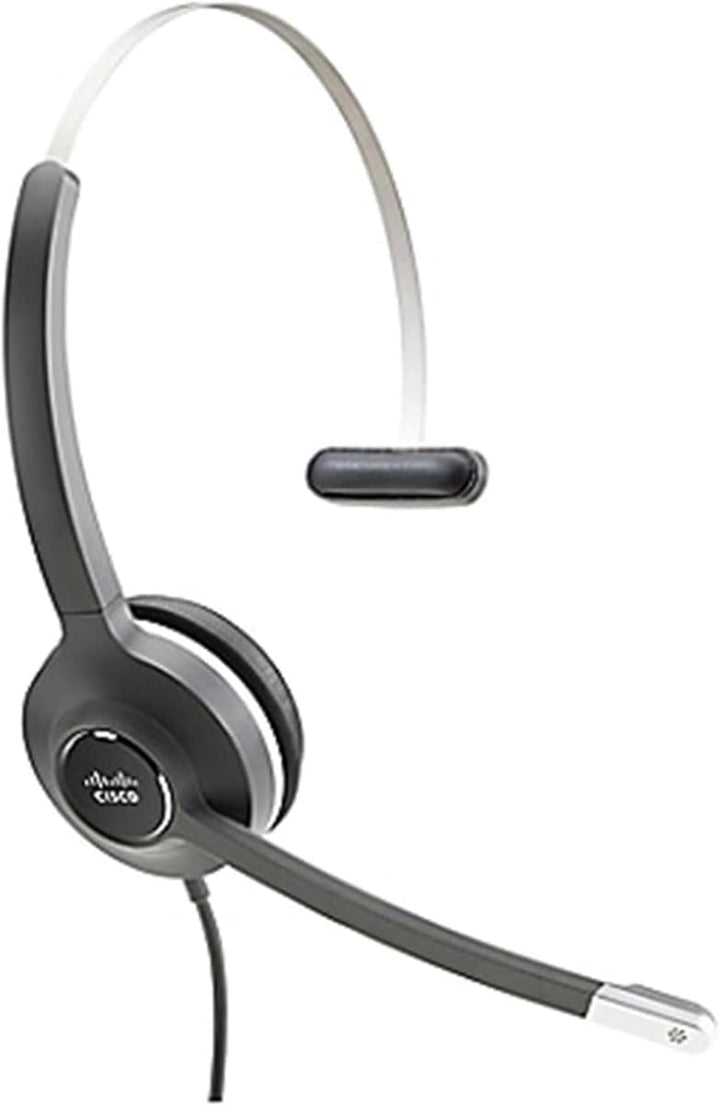 Cisco Headset 531, kabelgebundenes Einzel-On-Ear-Schnellverschluss-Headset mit USB-A-Adapter, dunkel
