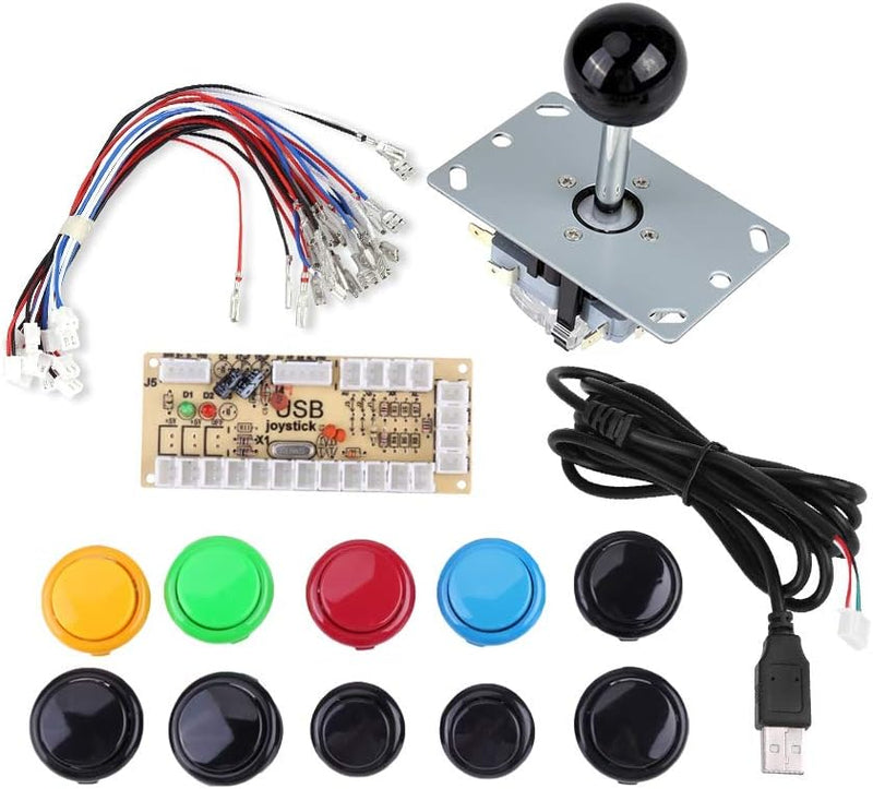 LetCart Arcade Game DIY Teil, Spieler Arcade Spiel Kit Teil USB Pc Joystick für Mame Spiel DIY Null