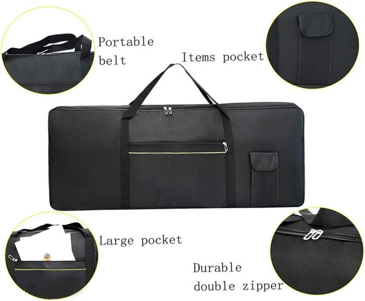 Keyboard Gig Bag 76 Tasten Tragbares E-Piano Gepolsterte Keyboard-Tragetasche Tragbare Keyboard-Trag