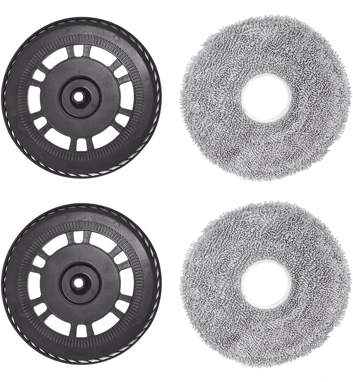 2 Mopptücher mit 2 Ersatzhalterung Wischplatten für Dreame L10S Pro Ultra Heat/L10S Ultra Gen 2/L20