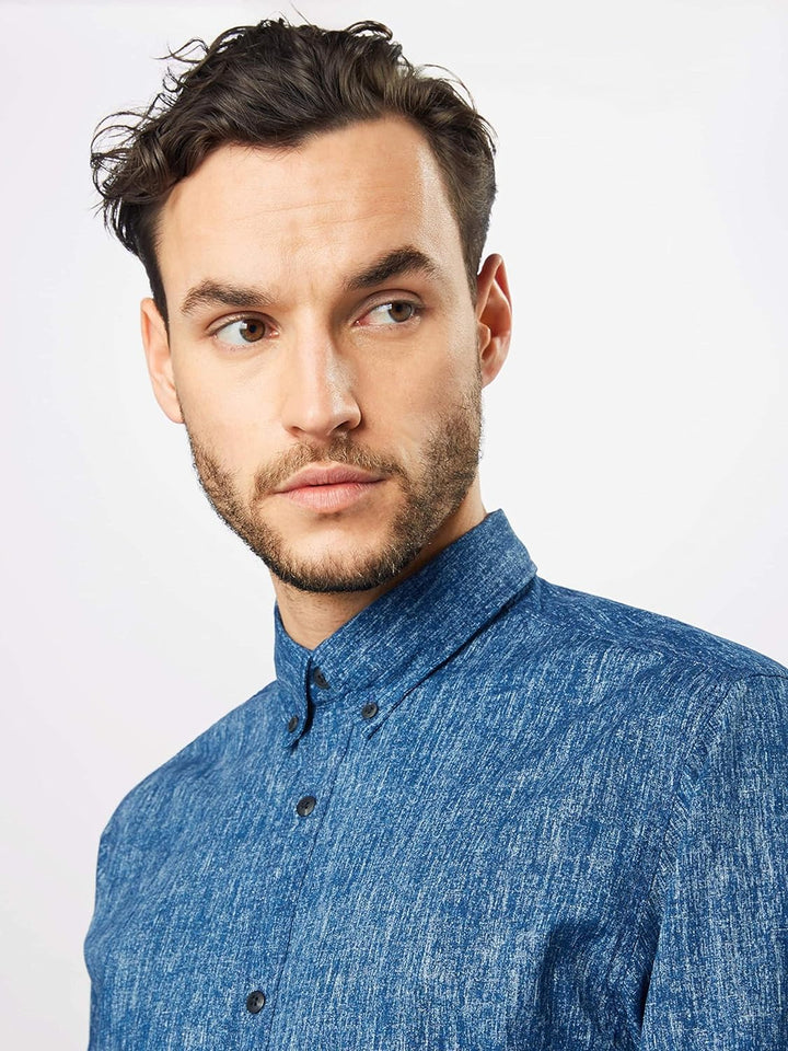 JACK & JONES Herren Hemd JCOBEN dunkelblau M