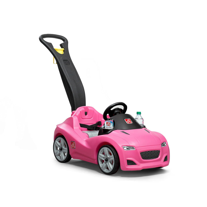Step2 Whisper Ride Kinderauto/Rutscher in Rosa | Spielzeug Auto mit Schiebestange | Kinderfahrzeug/R