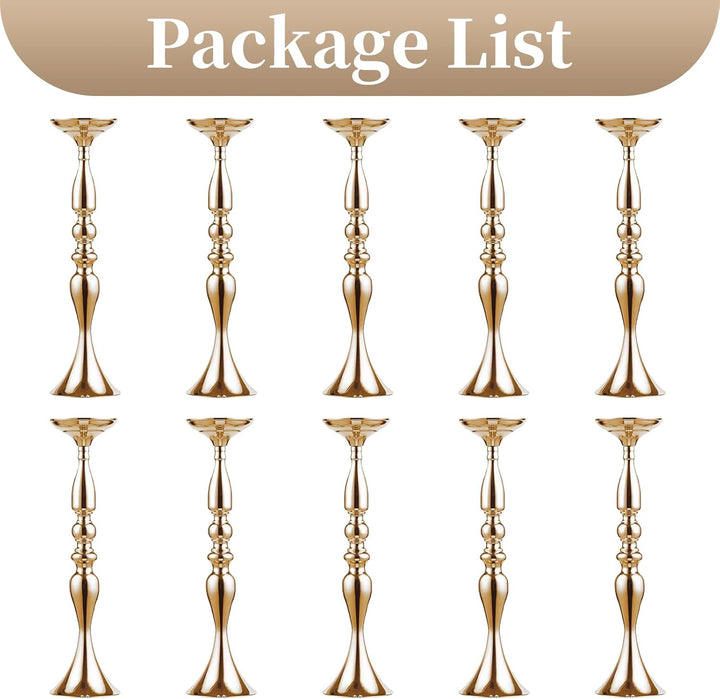 Sziqiqi 10Pcs 50 cm Höhe Metall Kerzenhalter Kerze ständer Hochzeit Mittelpunkt Event Road führen Fl