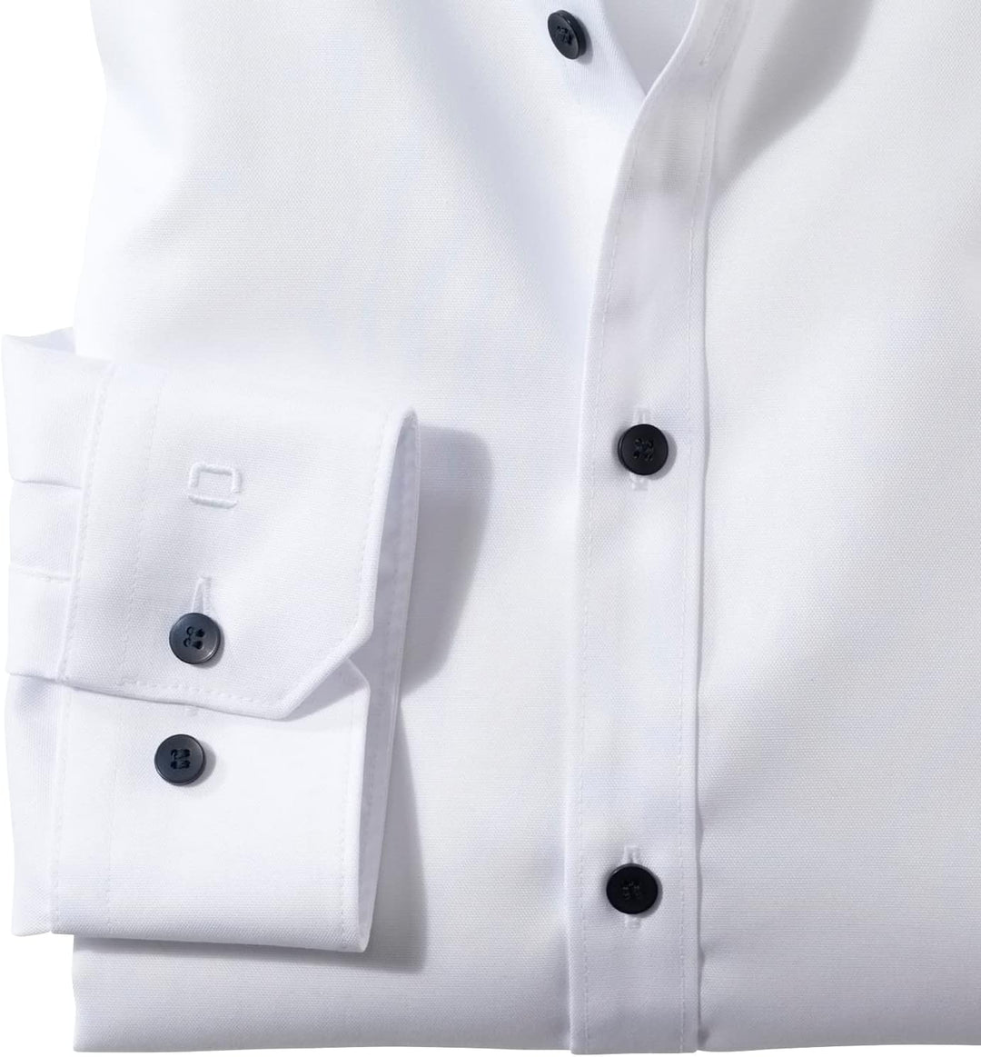 OLYMP Herren Businesshemd Langarm No. Six,Pin Point,super Slim,Modern Kent 36 Weiã, 36 Weiã