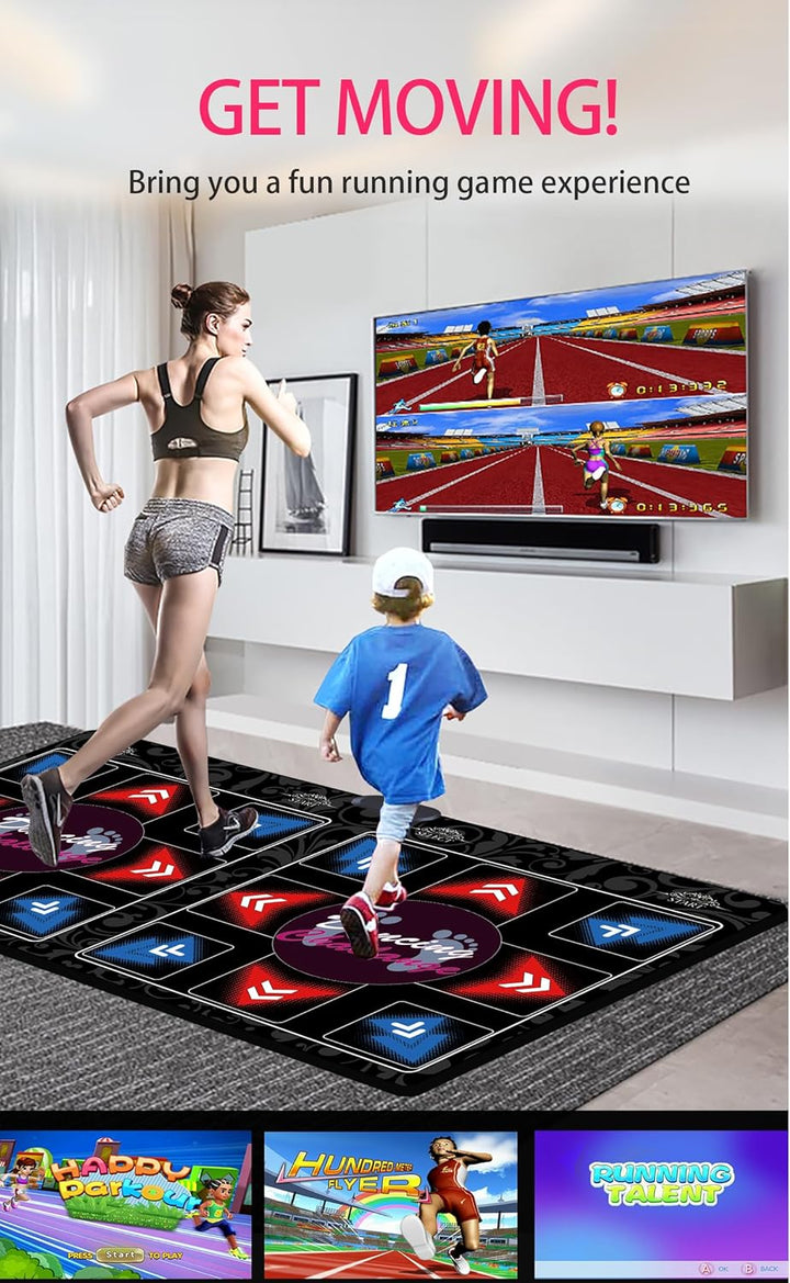 HDMI Doppel-Tanzmatte für Kinder &amp; Erwachsene,64GB Speicherkarte,899 Spiele,650 Songs &amp; 75 MVs–Fitne