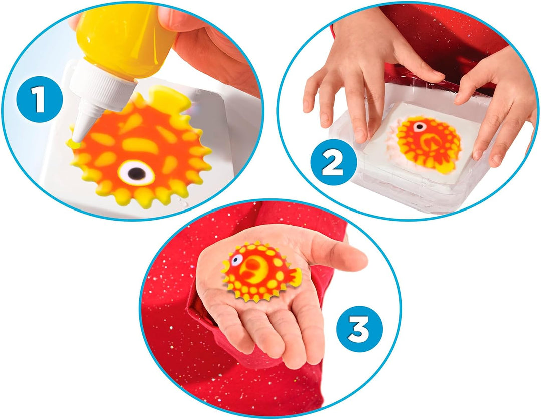 Simba Aquagelz PlaySet Starfish, CREA Weiche 3D-Figuren, inkl. Faltszenario, 12 Farbdosen, 8 Formen,