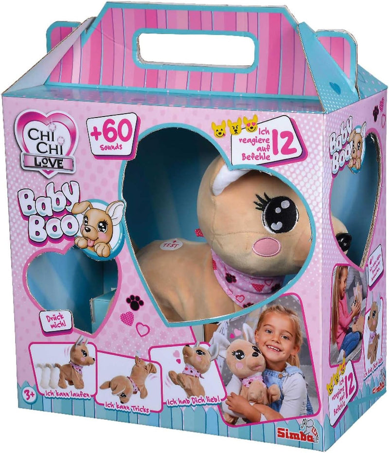 Simba 105893500003 - ChiChi Love Baby Boo, SPANISCHE VERSION, interaktives Haustier, reagiert auf 12