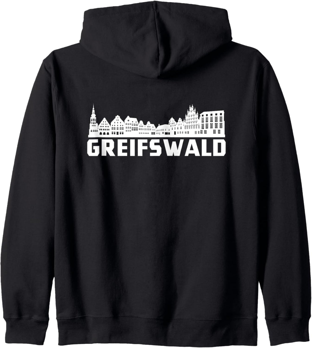 Greifswald Silhouette Skyline Dom St. Nikolai Wahrzeichen S Kapuzenjacke