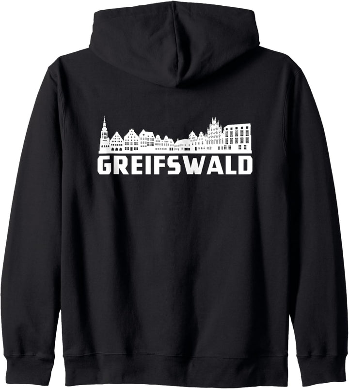 Greifswald Silhouette Skyline Dom St. Nikolai Wahrzeichen S Kapuzenjacke