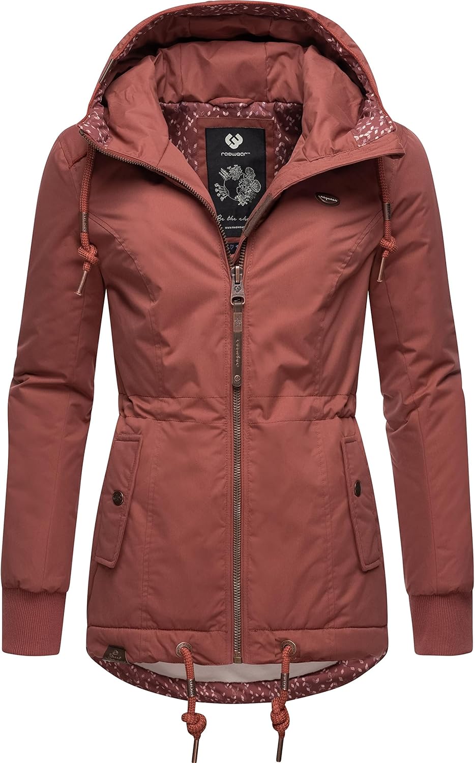 Ragwear Damen Winterjacke Outdoorjacke wasserdicht mit Kapuze YM-Danka XS-6XL XL Terracotta22, XL Te