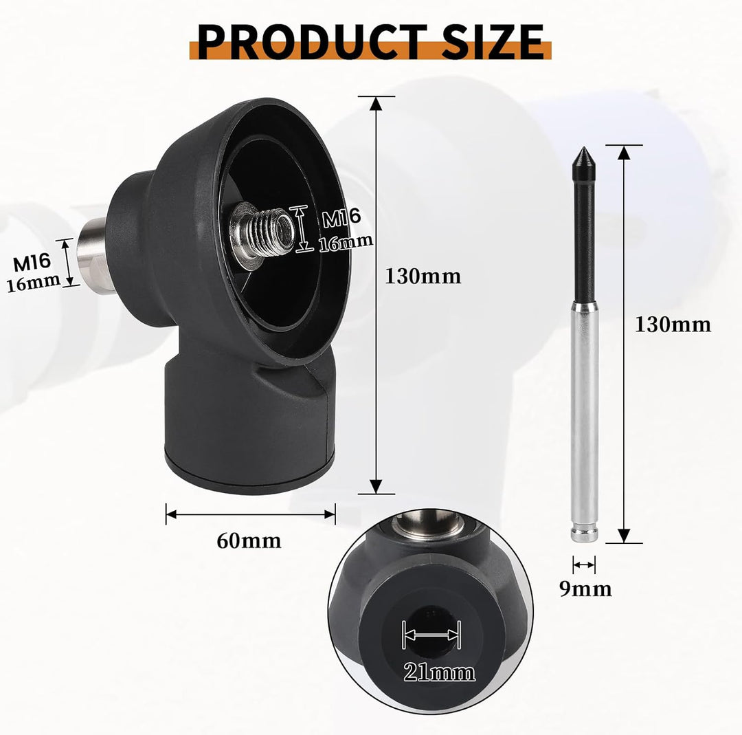 CPROSP Staubabsaugung für Dosensenker, mit einziehbarer Zentrierspitze, Absaugung M16 auf M16, Staub