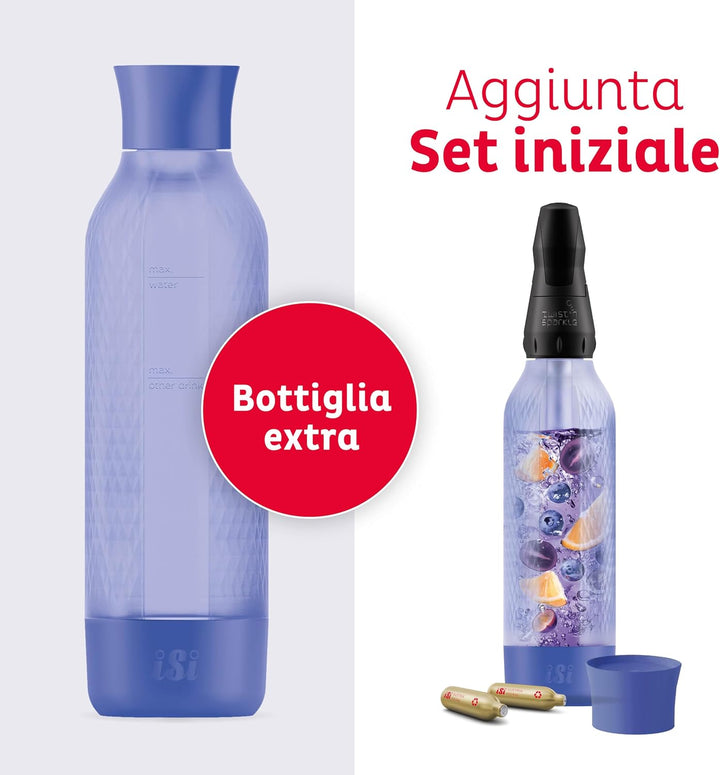 ISI Twist'n Sparkle Virtuoso Zusatzflasche Wassersprudler 0.95L – Ersatzflasche Soda Maker für Sprud