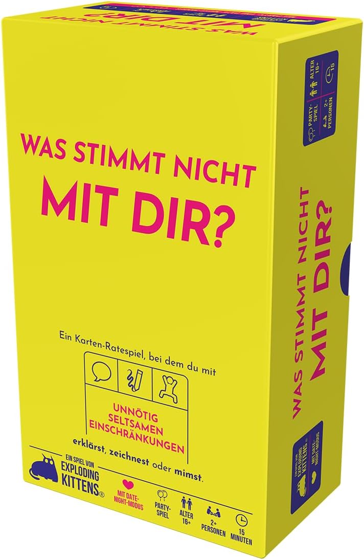 Exploding Kittens, was stimmt Nicht mit dir?, Partyspiel, Kartenspiel, 2+ Spieler, ab 16+ Jahren, 15