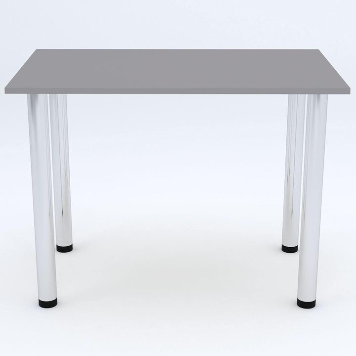 mikon 60x40 | Esszimmertisch - Esstisch - Tisch mit Chrombeinen - Küchentisch - Bürotisch | Light Gr