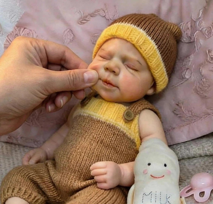 Zero pam Reborn Baby Vollsilikon Lebensecht-39CM Echt Weiche Silikon Baby Mädchen, Reborn Puppen Leb
