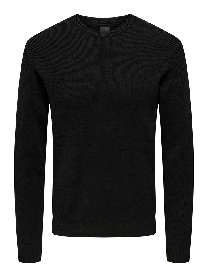 ONLY &amp; SONS Male Strickpullover ONSPHIL Pullover M Schwarz, M Schwarz