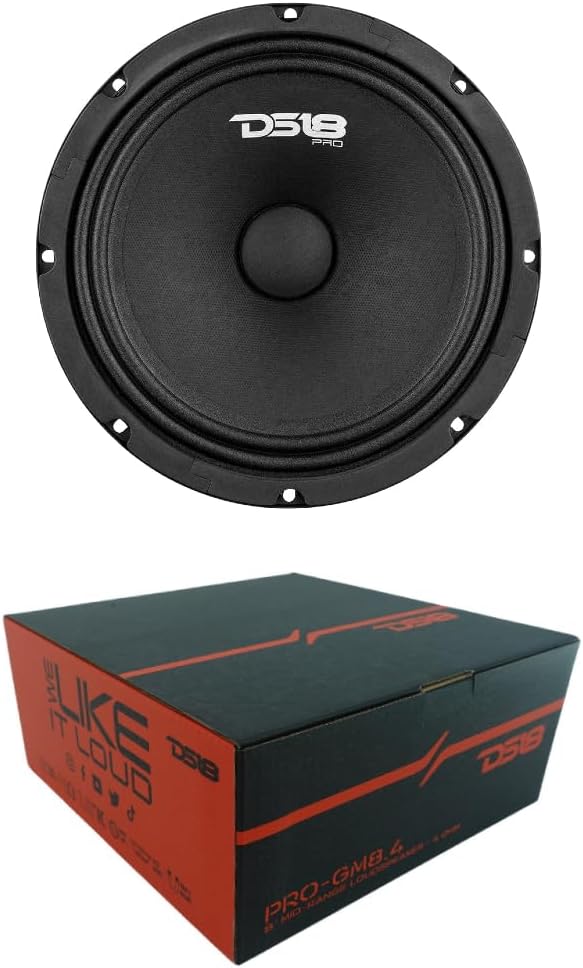 1 DS18 PRO-GM8.4 Mitteltöner 20 cm 200 mm 8" Durchmesser 190 Watt rms und 580 Watt max, 4 Ohm, Empfi