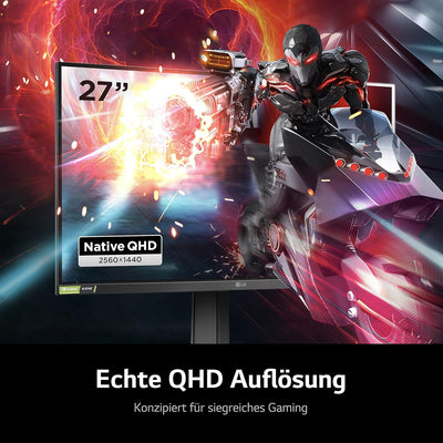 LG UltraGear Gaming Monitor 27GP850-B.AED 68,5 cm - 27 Zoll, IPS-Panel mit 1ms (GtG), 180 Hz, QHD, 2