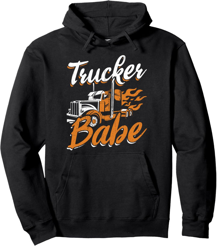 Trucker Babes - LKW-Fahrerin und Truckerin Geschenk Pullover Hoodie
