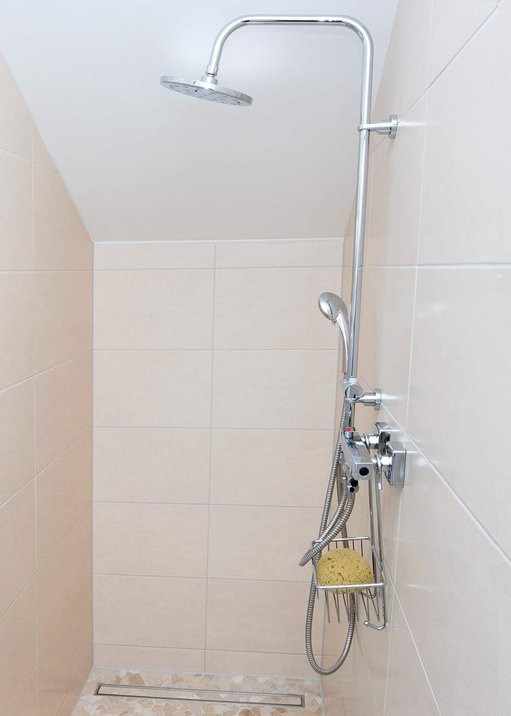 Cornat Einhänge-Duschkorb - Zum Einhängen an der Wandarmatur in Dusche & Badewanne - Extra hoher Kor