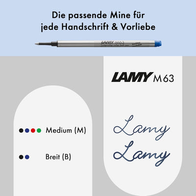 Lamy studio Lx Tintenroller 366 Rollpen aus rostfreiem Edelstahl in schwarzem Softlack-Finish M 63 s