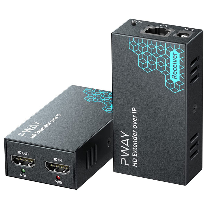 PWAY PW-DT243 HDMI Extender over IP 150m/492ft Bertragung über Cat5e/6/7/8 Netzwerkkabel Unterstützt