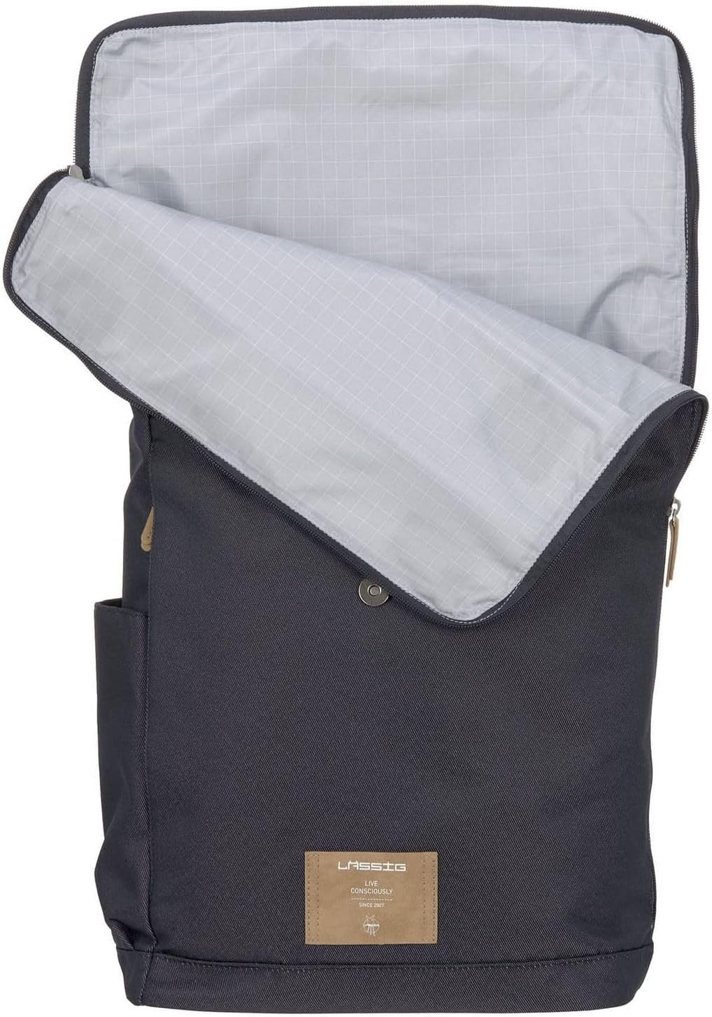 LÄSSIG Rolltop Backpack Denim Blue, Denim Blue