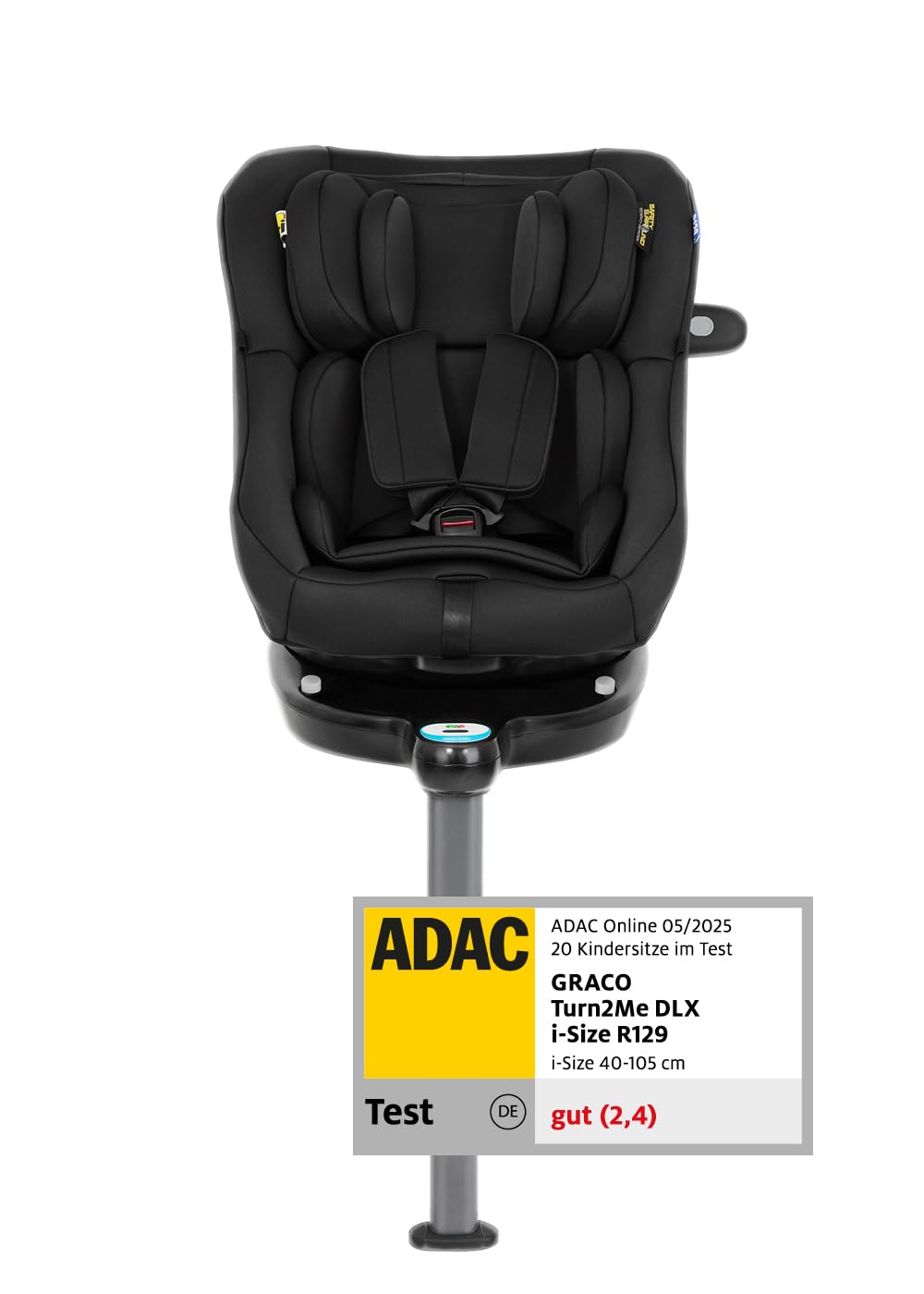 Graco Turn2Me™ DLX i-Size R129, 360° drehbarer Reboarder mit ISOFIX, Autositz bis ca. 4 Jahre (40-10