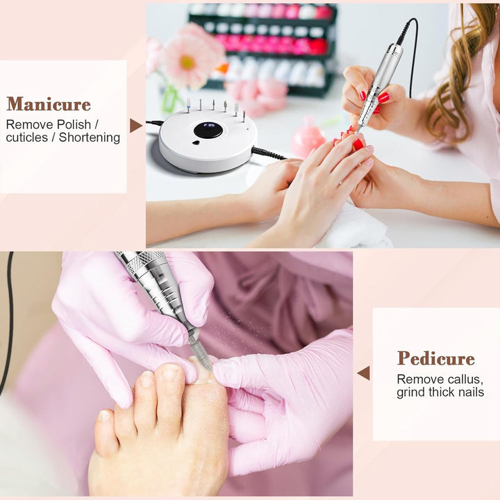 Nagelfräser für Gelnägel 35000 U, Acrylnägel, Maniküre Pediküre set, Nagelfräser Professionelle mit