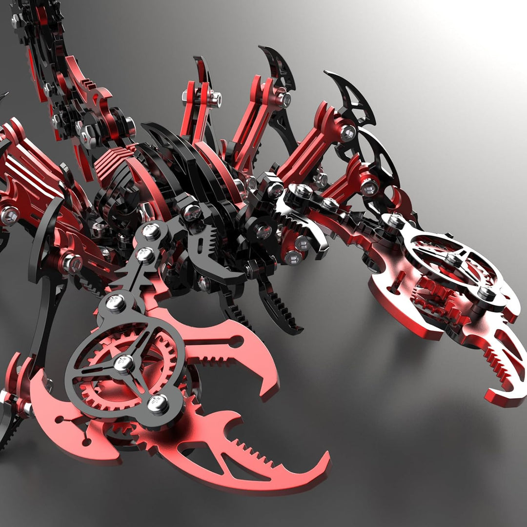 Bunte 3D Skorpion Metall Puzzles für Erwachsene, 3D Metall Modellbausatz, DIY Bauspielzeug 3D Fuchs
