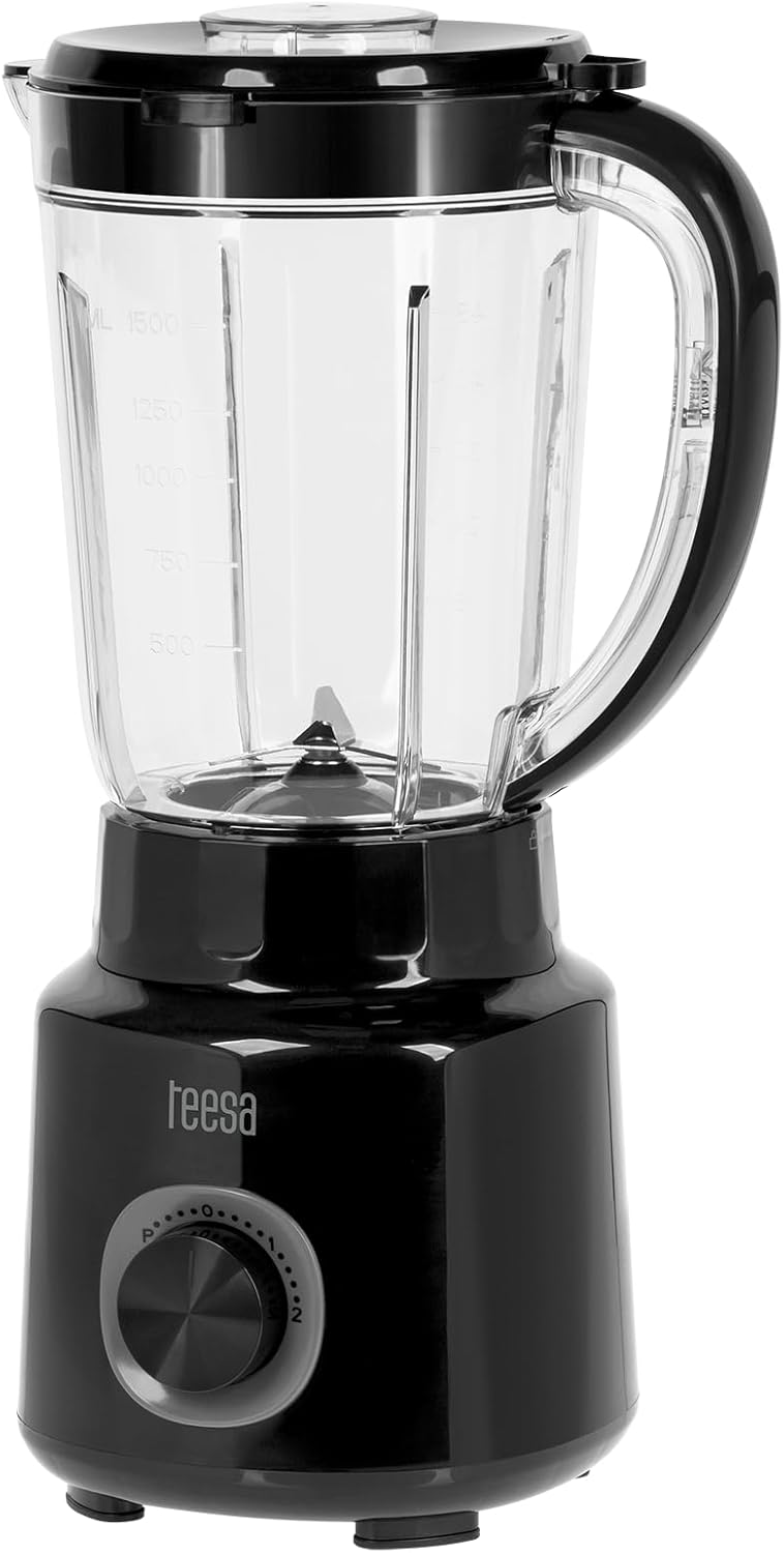 Kraftvoller Teesa TSA3542B Standmixer 500W 1,5L BPA-frei, Weiss, einfache Reinigung 37.5 cm x 17.5 c