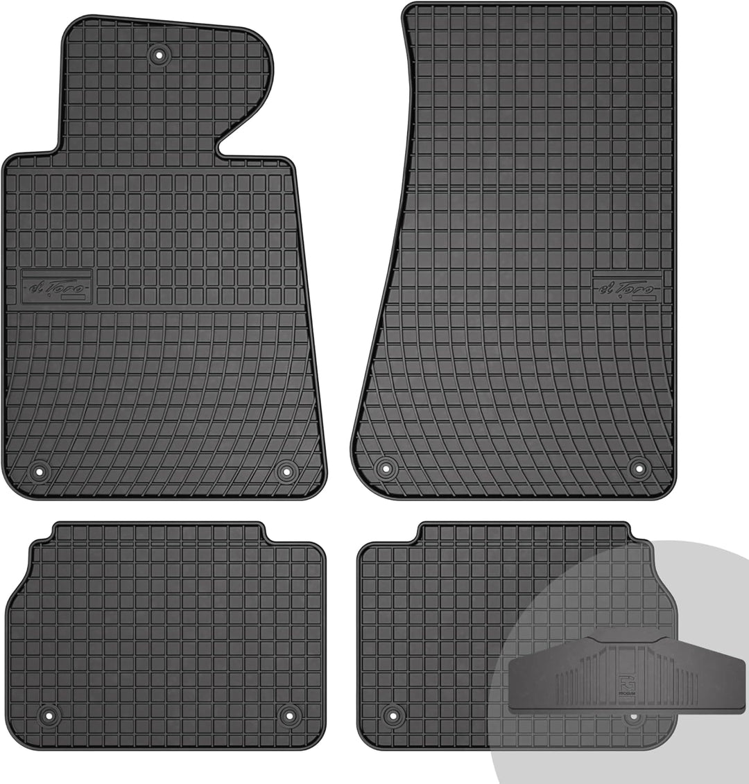 FROGUM EL Toro Gummimatten Ganzjähriges-Set von Autofussmatte Auto Fussmatten für BMW 5er E34 1987-1
