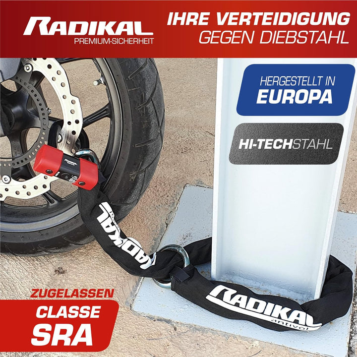 RADIKAL RK48120L Motorradschloss Diebstahlsicherung Vorhängeschloss Motorrad Mini U Hoch Sicherheits