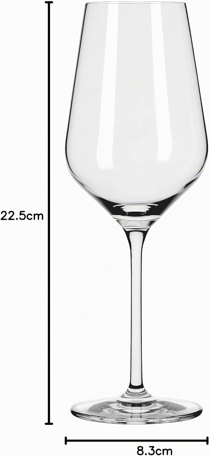 Ritzenhoff 6111012 Weisswein- und Wasserglas Set – Serie Lichtweiss 12 Stück, für 400 ml, stilvoll M