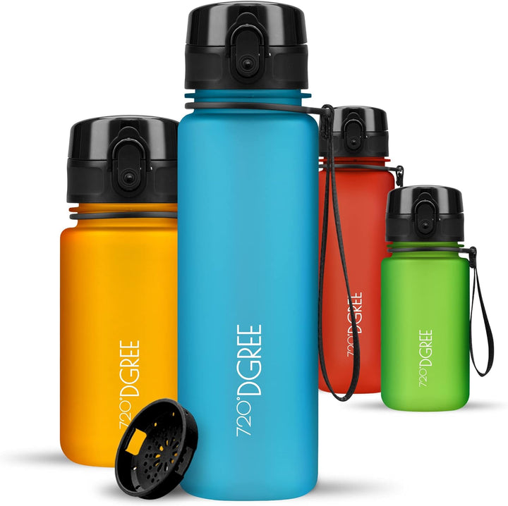 720°DGREE Trinkflasche Kinder 500ml “uberBottle“ softTouch +Sieb - Auslaufsicher, BPA-Frei - Flasche